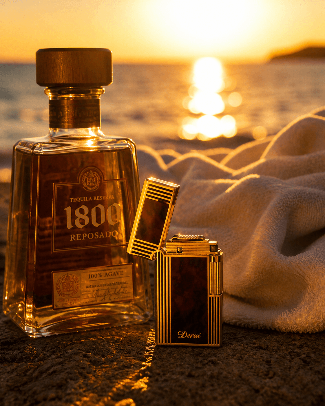 Derui lighter at sunset